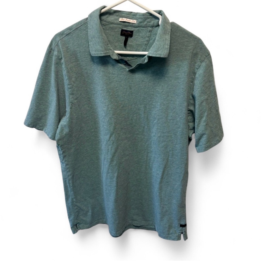 Good Man Brand Green Polo short sleeve Shirt large 100% cotton